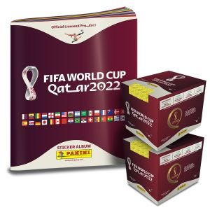 Viralliset FIFA World Cup Qatar 2022™ -tarrakokoelmat - 100 PEHMEÄKANTINEN pakkaus